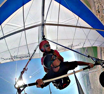 Hang glide over the desert