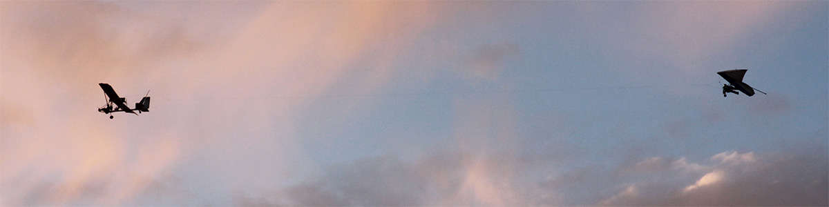 Hang Gliding at Sunset in Arizona